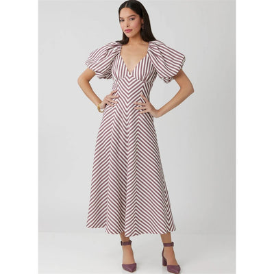 McCall's Pattern M8649 Misses Midi Dress with Sleeve and Length Variations 8649 Image 2 From Patternsandplains.com