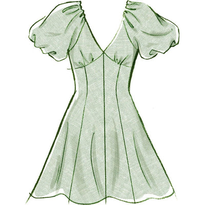 McCall's Pattern M8649 Misses Midi Dress with Sleeve and Length Variations 8649 Image 3 From Patternsandplains.com