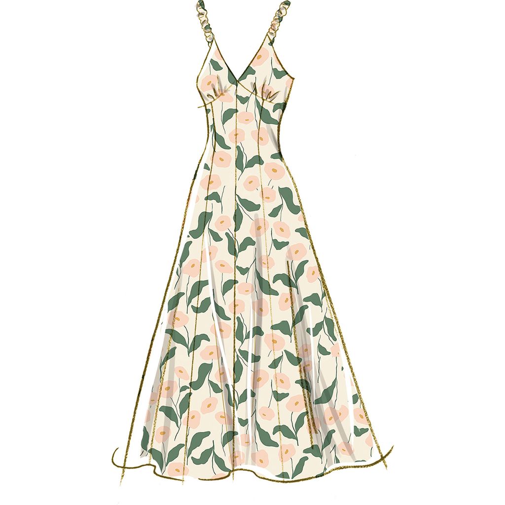 McCall's Pattern M8649 Misses Midi Dress with Sleeve and Length Variations 8649 Image 4 From Patternsandplains.com