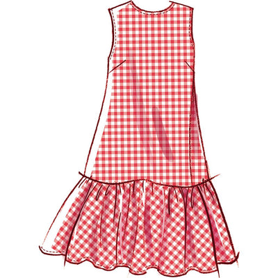 McCall's Pattern M8651 Misses and Miss Petite Drop Waist Mini Dress 8651 Image 3 From Patternsandplains.com