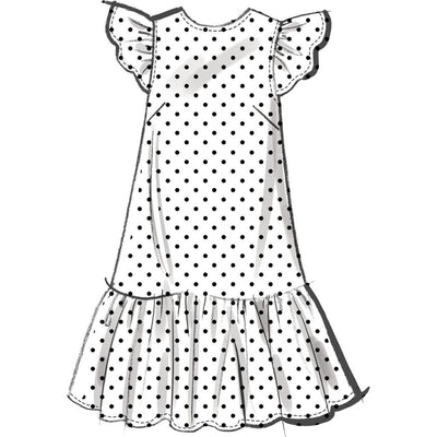 McCall's Pattern M8651 Misses and Miss Petite Drop Waist Mini Dress 8651 Image 4 From Patternsandplains.com