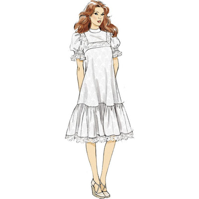 McCall's Pattern M8652 Misses High Yoke Dress in Two Lengths by Laura Ashley 8652 Image 3 From Patternsandplains.com
