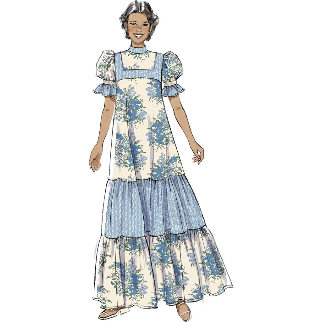 McCall's Pattern M8652 Misses High Yoke Dress in Two Lengths by Laura Ashley 8652 Image 4 From Patternsandplains.com