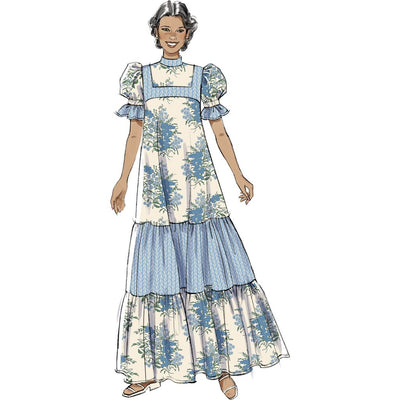 McCall's Pattern M8652 Misses High Yoke Dress in Two Lengths by Laura Ashley 8652 Image 4 From Patternsandplains.com