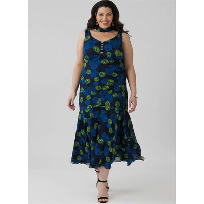 McCall's Pattern M8654 Misses and Womens Maxi Dress with Scarf 8654 Image 2 From Patternsandplains.com