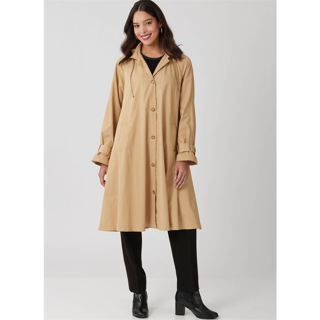 McCall's Pattern M8655 Misses Trench Coat in Three Lengths with Optional Hood 8655 Image 5 From Patternsandplains.com