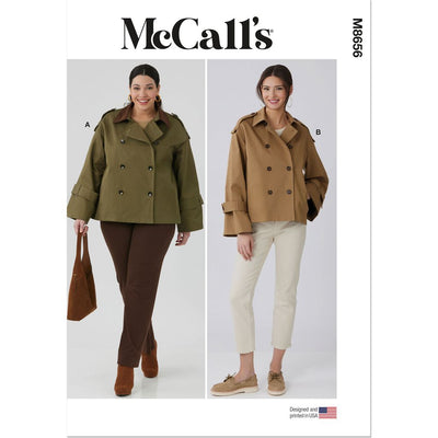 McCall's Pattern M8656 Misses and Womens Trench Jacket 8656 Image 1 From Patternsandplains.com