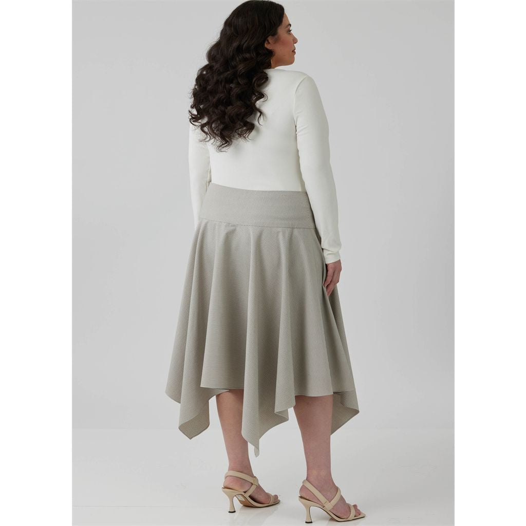 McCall's Pattern M8659 Misses and Womens Handkerchief Hem Skirt and Tie Belt 8659 Image 4 From Patternsandplains.com