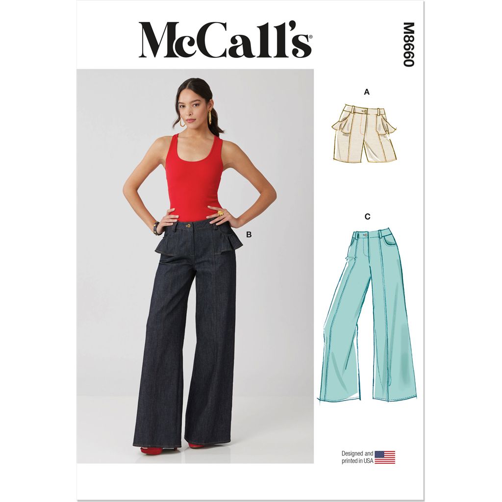 McCall's Pattern M8660 Misses Shorts and Jeans 8660 Image 1 From Patternsandplains.com