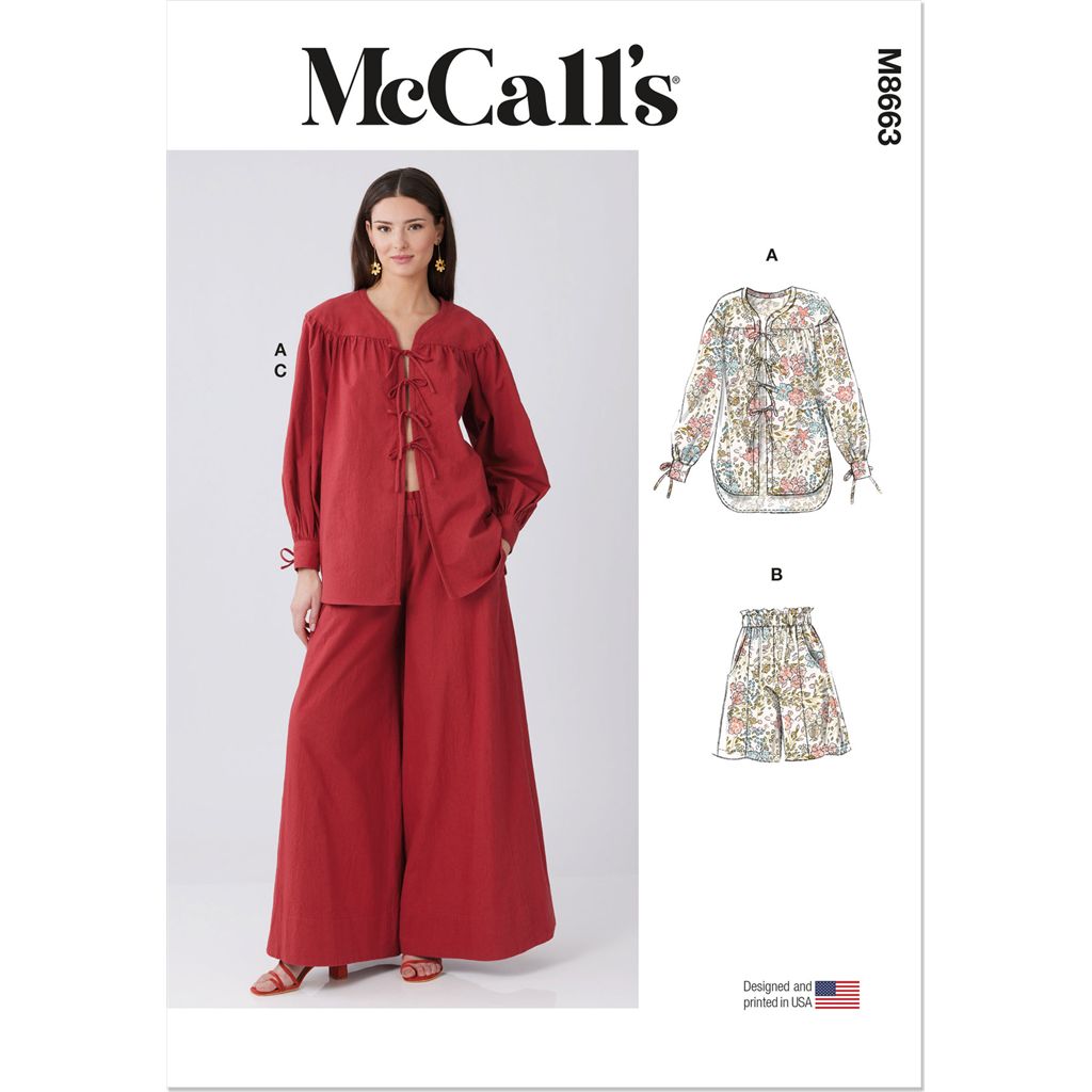 McCall's Pattern M8663 Misses Lounge Top Shorts and Pants 8663 Image 1 From Patternsandplains.com