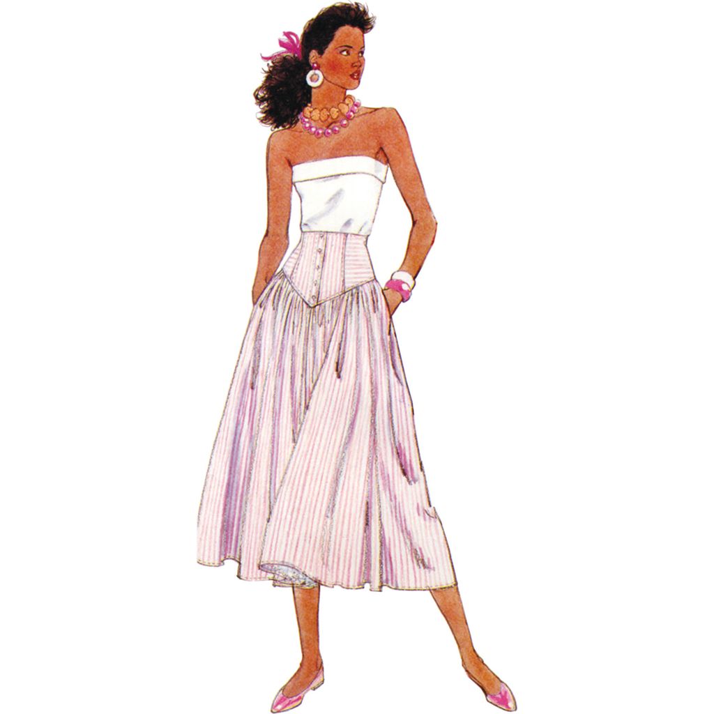 McCall's Pattern M8668 1980s Misses Skirts and Petticoat 8668 Image 2 From Patternsandplains.com