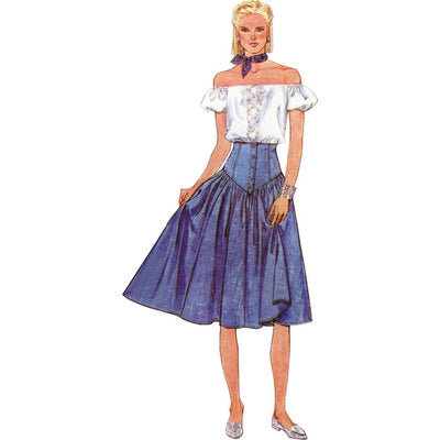 McCall's Pattern M8668 1980s Misses Skirts and Petticoat 8668 Image 3 From Patternsandplains.com