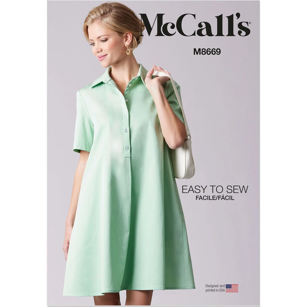 McCall's Pattern M8669 Misses Swing Dress 8669 Image 1 From Patternsandplains.com