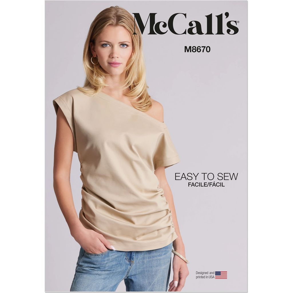 McCall's Pattern M8670 Misses Dolman Sleeve Top 8670 Image 1 From Patternsandplains.com