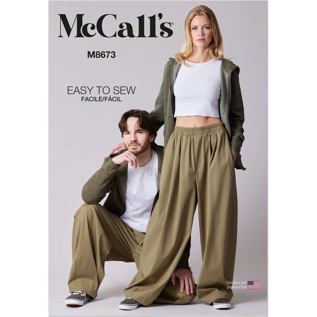 McCall's Pattern M8673 Unisex Balloon Fit Pants 8673 Image 1 From Patternsandplains.com