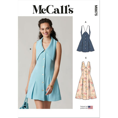 McCall's Pattern M8675 Misses and Miss Petite Sleeveless Dress in Two Lengths 8675 Image 1 From Patternsandplains.com