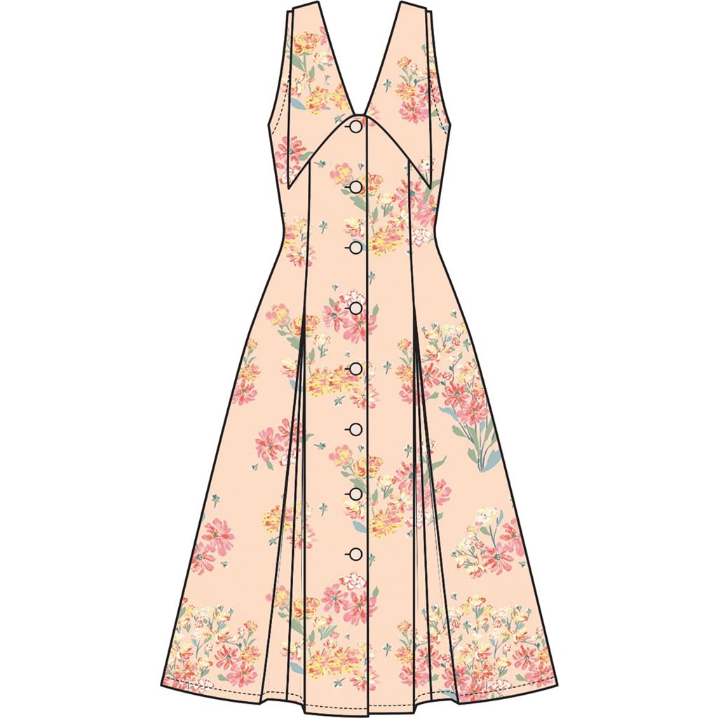 McCall's Pattern M8675 Misses and Miss Petite Sleeveless Dress in Two Lengths 8675 Image 4 From Patternsandplains.com