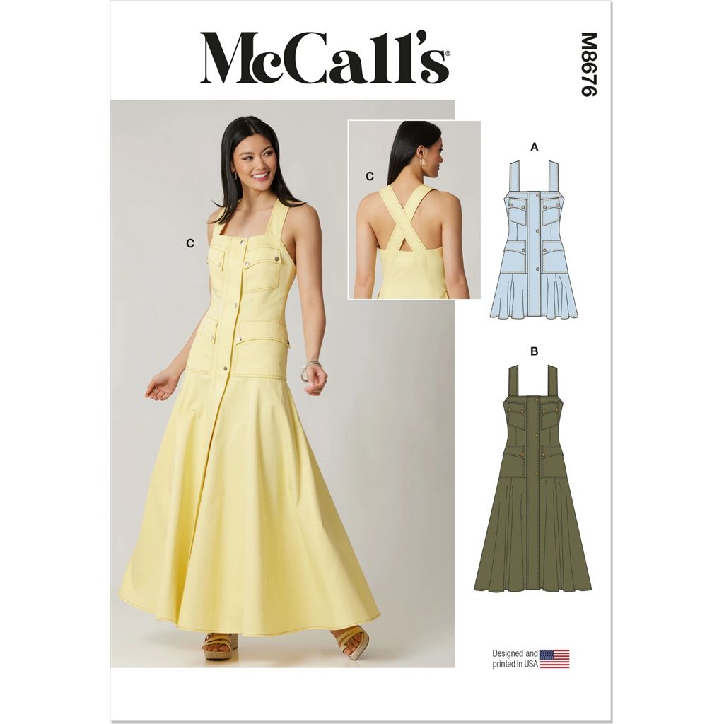 McCall's Pattern M8676 Misses Utility Inspired Dress 8676 Image 1 From Patternsandplains.com