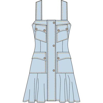 McCall's Pattern M8676 Misses Utility Inspired Dress 8676 Image 3 From Patternsandplains.com