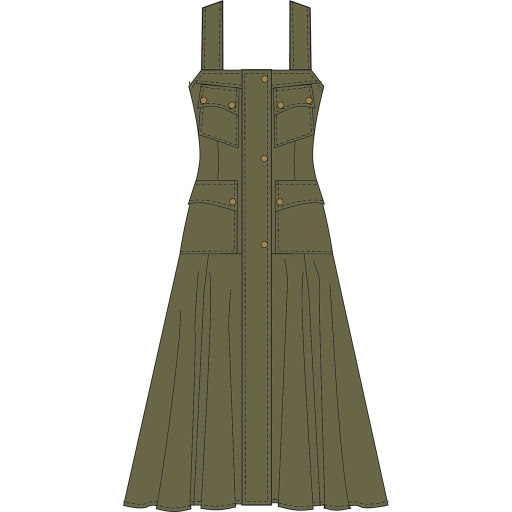 McCall's Pattern M8676 Misses Utility Inspired Dress 8676 Image 4 From Patternsandplains.com