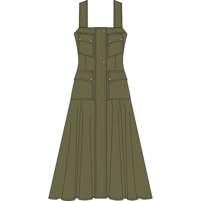 McCall's Pattern M8676 Misses Utility Inspired Dress 8676 Image 4 From Patternsandplains.com