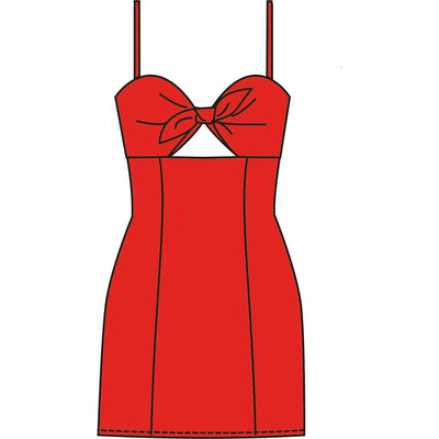 McCall's Pattern M8679 Misses Tie Front Cutout Dress 8679 Image 3 From Patternsandplains.com