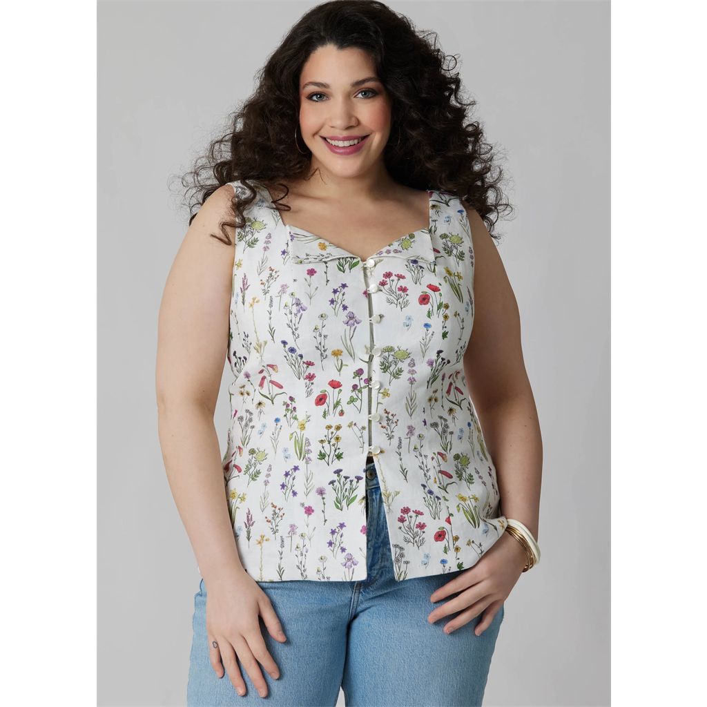 McCall's Pattern M8680 Misses and Womens Button Front Top 8680 Image 3 From Patternsandplains.com