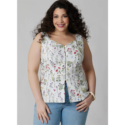 McCall's Pattern M8680 Misses and Womens Button Front Top 8680 Image 3 From Patternsandplains.com