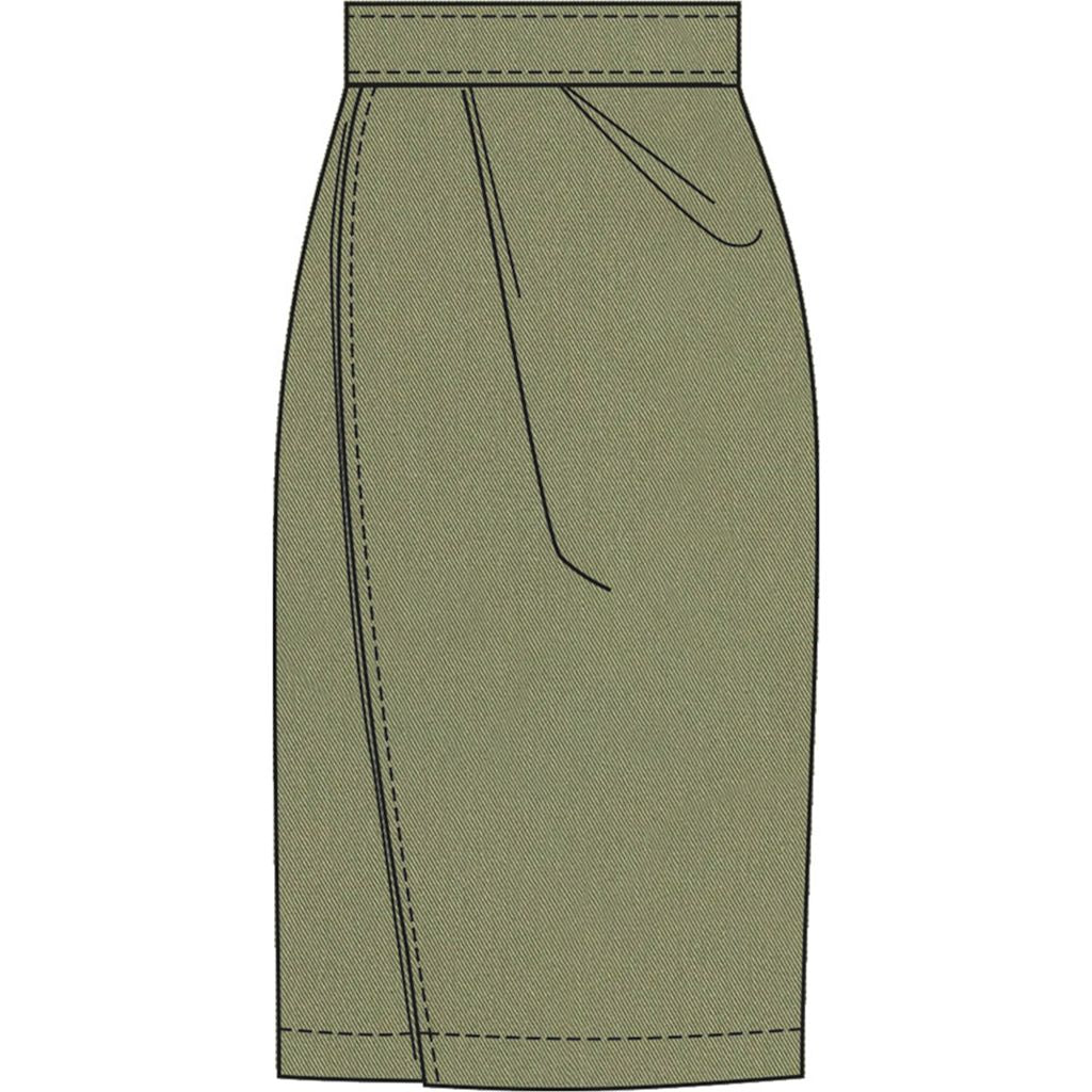 McCall's Pattern M8682 Misses Shirt with Belt and Wrap Skirt in Two Lengths 8682 Image 4 From Patternsandplains.com