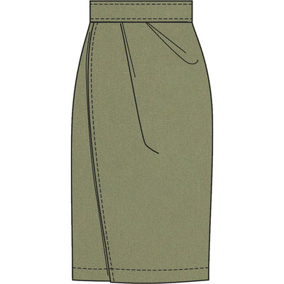 McCall's Pattern M8682 Misses Shirt with Belt and Wrap Skirt in Two Lengths 8682 Image 4 From Patternsandplains.com