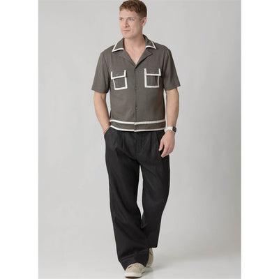 McCall's Pattern M8686 Mens Cropped Polo Style Shirt and Pants 8686 Image 3 From Patternsandplains.com