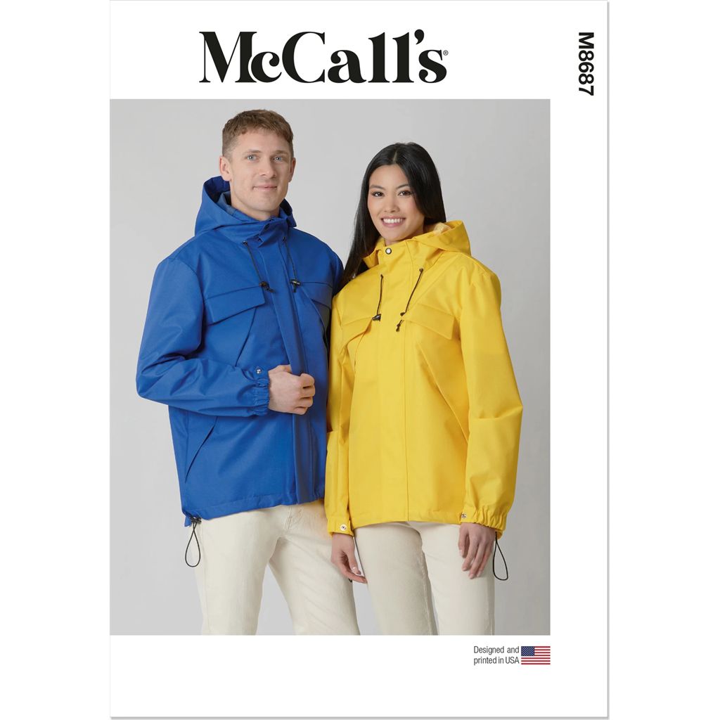 McCall's Pattern M8687 Unisex Hooded Jacket 8687 Image 1 From Patternsandplains.com