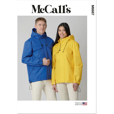 McCall's Pattern M8687 Unisex Hooded Jacket 8687 Image 1 From Patternsandplains.com