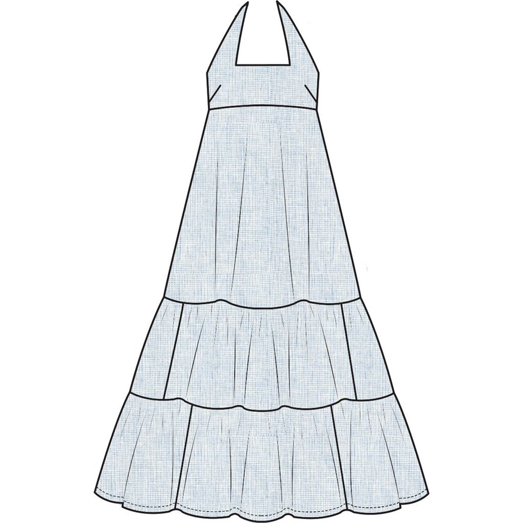 McCall's Pattern M8690 Misses Halter Dress in Two Lengths by Laura Ashley 8690 Image 3 From Patternsandplains.com