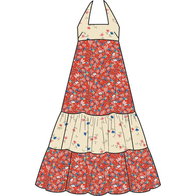 McCall's Pattern M8690 Misses Halter Dress in Two Lengths by Laura Ashley 8690 Image 4 From Patternsandplains.com