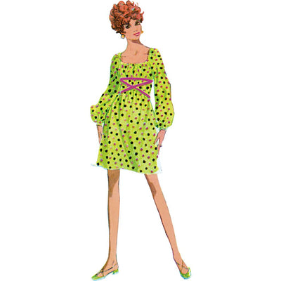 McCall's Pattern M8691 Misses Dress with Sleeve Variations 8691 Image 2 From Patternsandplains.com