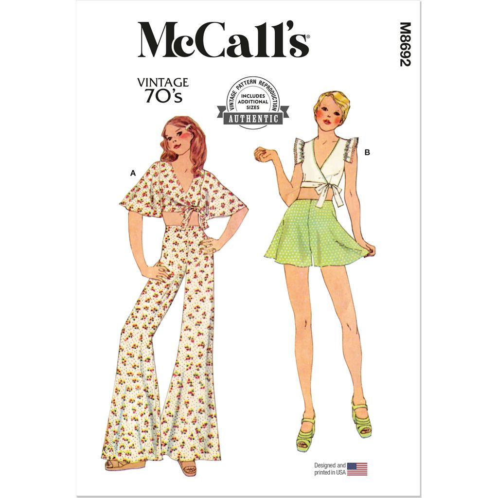 McCall's Pattern M8692 Misses and Miss Petite Top Pants and Shorts 8692 Image 1 From Patternsandplains.com
