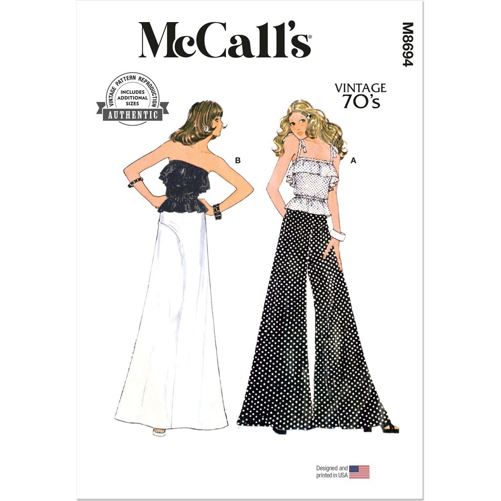 McCall's Pattern M8694 Misses Top Pants and Skirt 8694 Image 1 From Patternsandplains.com