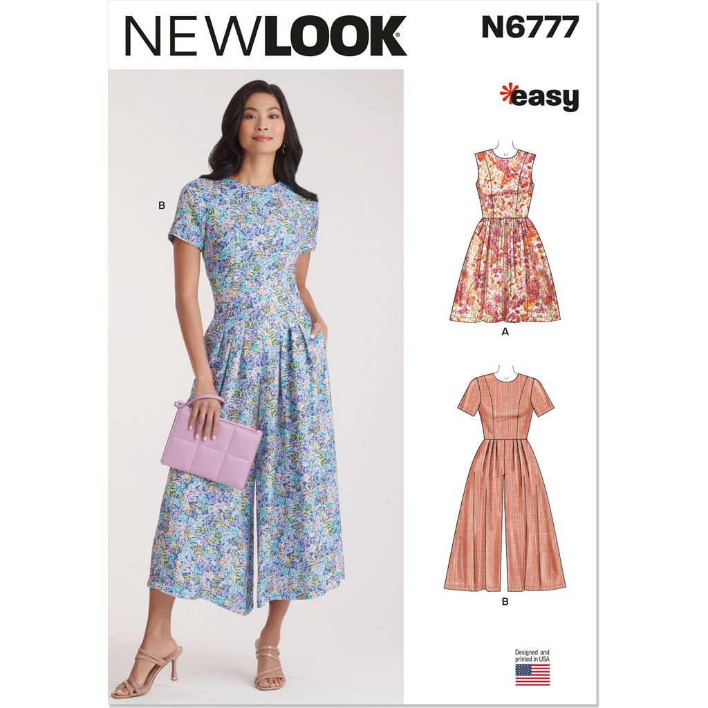New Look Sewing Pattern N6777 Misses Dress and Jumpsuit 6777 Image 1 From Patternsandplains.com
