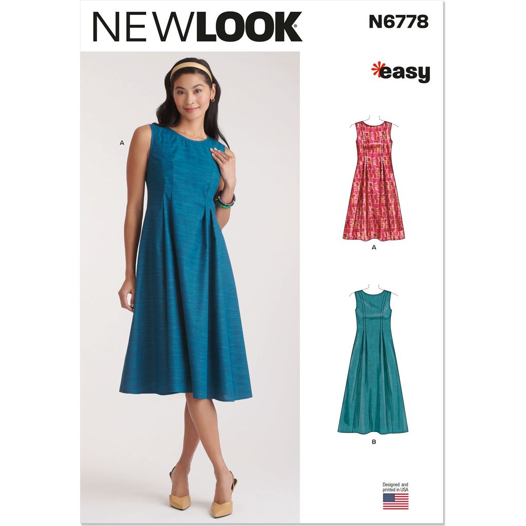 New Look Sewing Pattern N6778 Misses Dress in Two Lengths 6778 Image 1 From Patternsandplains.com