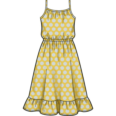 New Look Sewing Pattern N6783 Childrens Jumpsuit and Sundress 6783 Image 4 From Patternsandplains.com