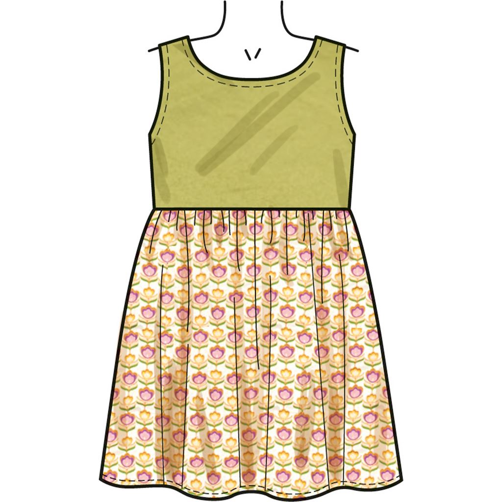 New Look Sewing Pattern N6784 Childrens Dresses and Romper 6784 Image 4 From Patternsandplains.com