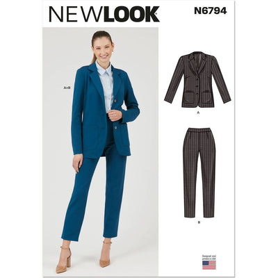 New Look Sewing Pattern N6794 Misses Jacket and Pants 6794 Image 1 From Patternsandplains.com