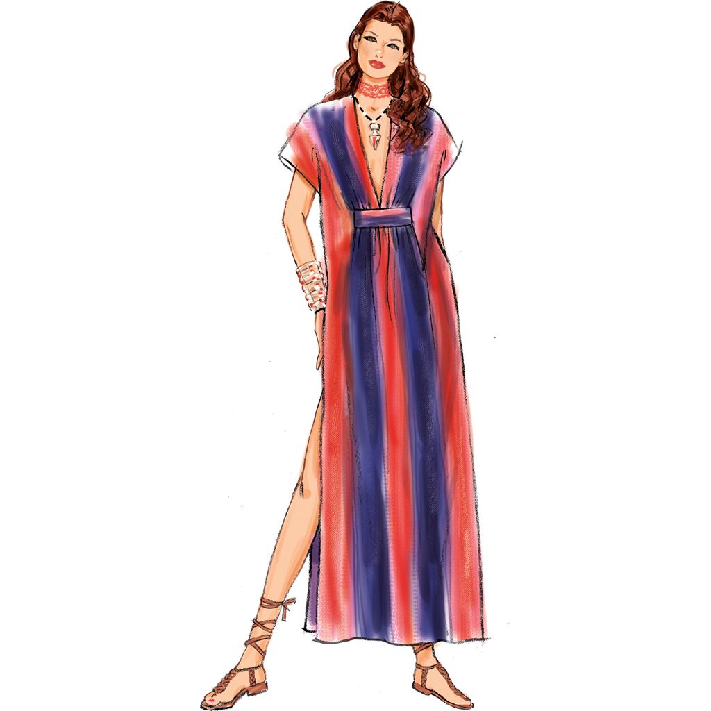 New Look Sewing Pattern N6795 Misses Caftan in Two Lengths 6795 Image 3 From Patternsandplains.com