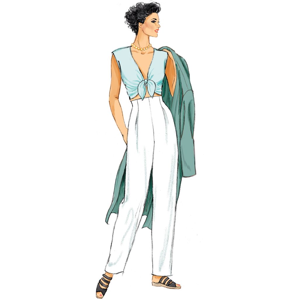 New Look Sewing Pattern N6796 Misses Coat Tops and Pants 6796 Image 4 From Patternsandplains.com