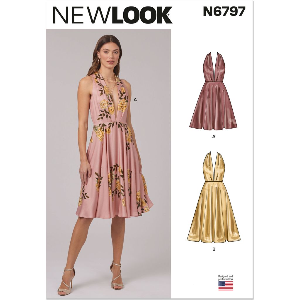 New Look Sewing Pattern N6797 Misses Dress in Two Lengths 6797 Image 1 From Patternsandplains.com