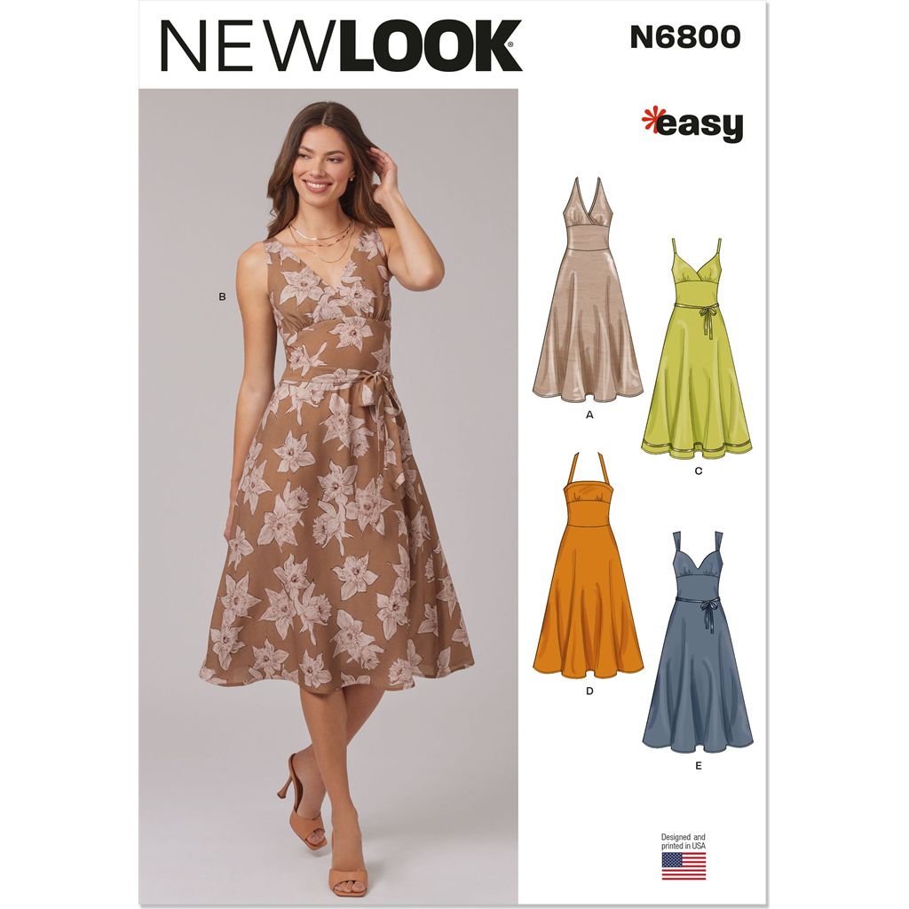 New Look Sewing Pattern N6800 Misses Dresses 6800 Image 1 From Patternsandplains.com