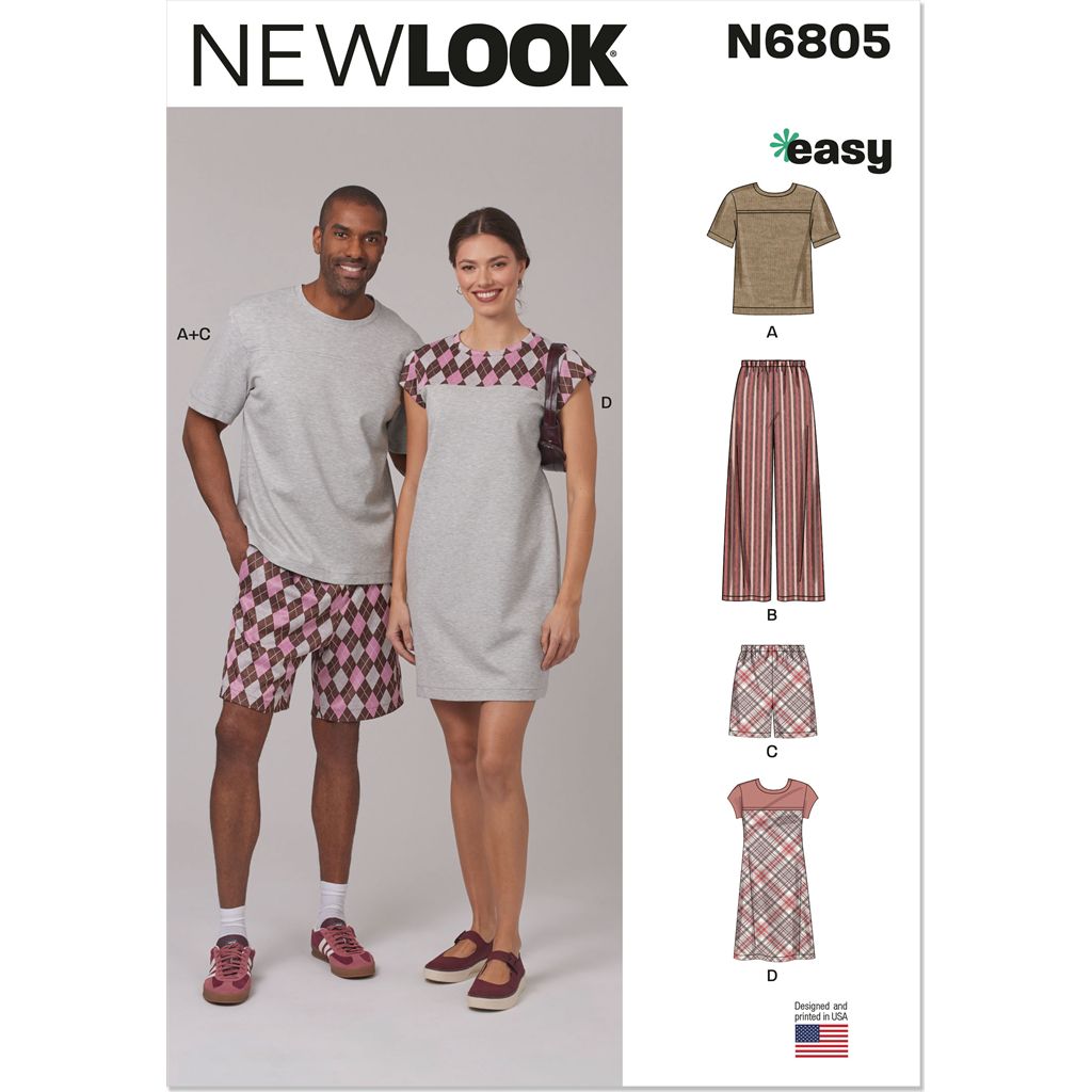 New Look Sewing Pattern N6805 Unisex Sleepwear 6805 Image 1 From Patternsandplains.com