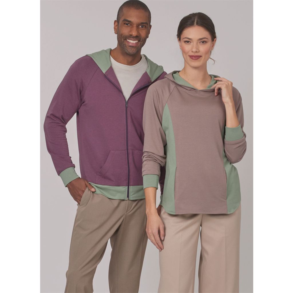 New Look Sewing Pattern N6806 Unisex Hoodies 6806 Image 2 From Patternsandplains.com