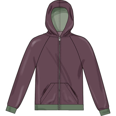 New Look Sewing Pattern N6806 Unisex Hoodies 6806 Image 4 From Patternsandplains.com